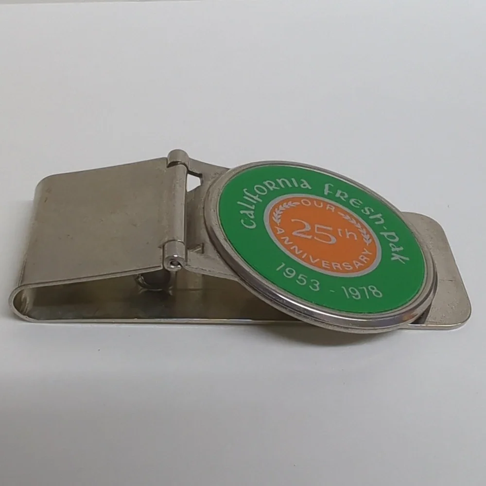 Vintage money clip from the 25th anniversary of California fresh-pak